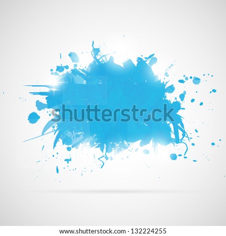 Abstract background with blue paint splashes Vector illustration Abstract background with blue paint splashes Vector illustration