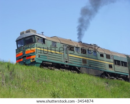 Diesel engine the locomotive