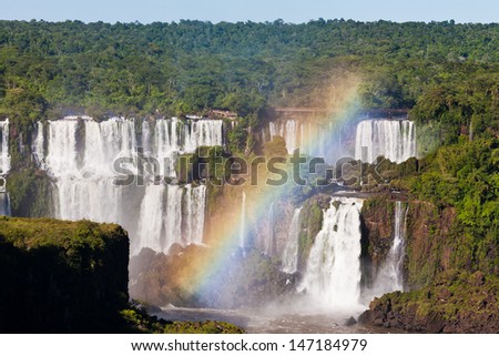 Half of the rainbow on the general terms of the Iguazu Falls