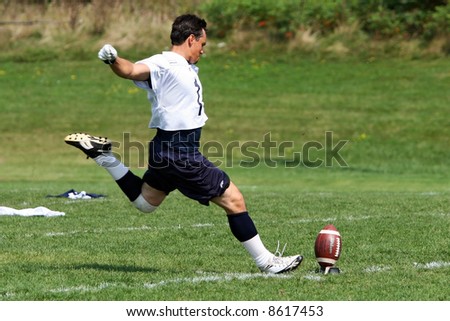 American football kick.
