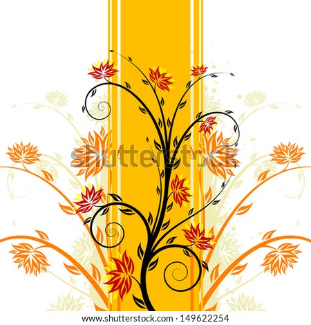 Abstract background with floral elements, digital artwork