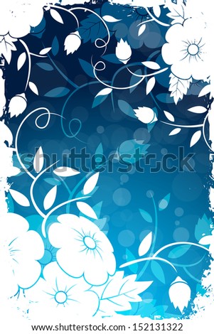 Abstract Grunge Flower Background for Your Design