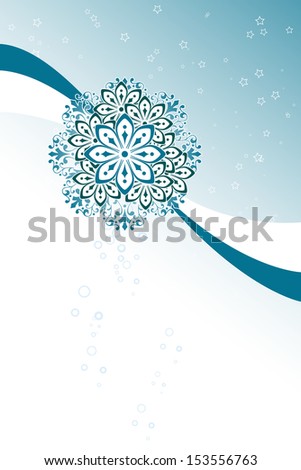 abstract background with circles flowers and stars, illustration