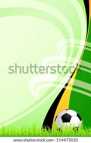 Soccer Background with Goalkeeper and Ball.  Original illustration sports series. Classical football poster.