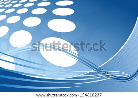 Abstract business background with waves and circles