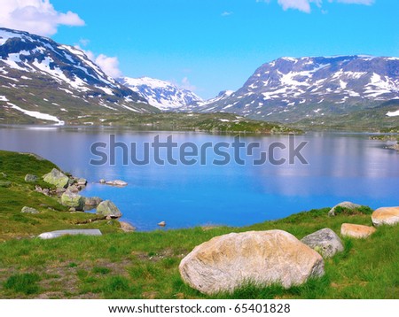 The Countryside of Norway on a Summer Day