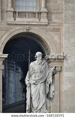 Architectural detail of St. Peter\'s Basilica, St. Peter\'s Square, Vatican City