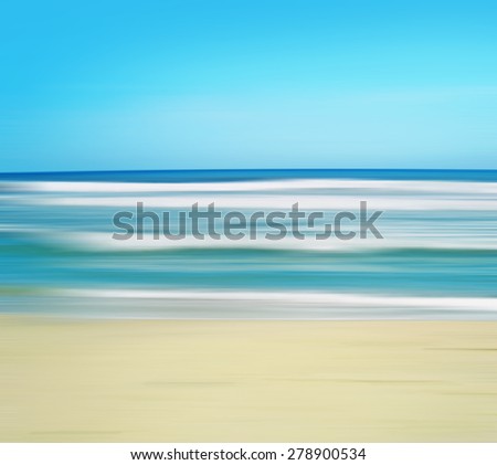 Abstract seascape, blurred panning motion, for background