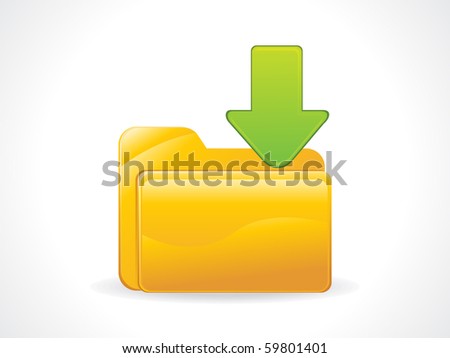 facebook icon vector download. stock vector : abstract glossy download icon vector illustration