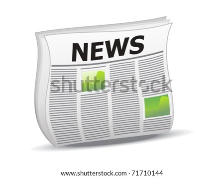 news icon vector. stock vector : abstract shiny news icon vector illustration