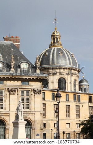 Paris, France - Institut de France (French Learned Society). Old landmark.