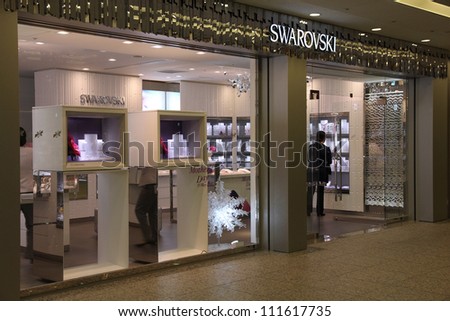 YOKOHAMA, JAPAN - MAY 10: Swarovski store on May 10, 2012 in Yokohama, Japan. Swarovski brand exists since 1895 and has 24,841 employees (Dec 2009).