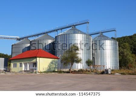 Steel grain silos - agriculture infrastructure in Bulgaria