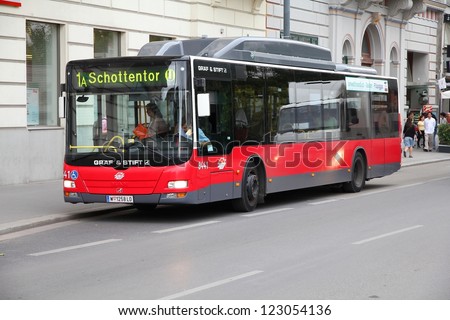 VIENNA - SEPTEMBER 7: People ride a Wiener Linien bus on September 7, 2011 in Vienna. The operator Wiener Linien serves 839 million rides annually (2010).