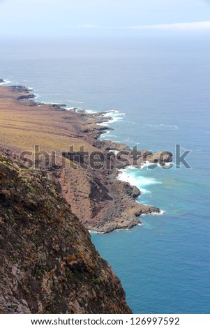 Tenerife, Canary Islands, Spain - beautiful rocky coast near Buenavista del Norte (North coast).
