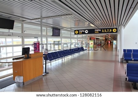 MALMO, SWEDEN - MARCH 12: Airport interior on March 12, 2011 in Malmo. With 1.6 million passengers for year 2010 it is the 5th busiest airport in Sweden.