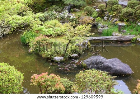 Nara, Japan (Kansai region) - UNESCO World Heritage Site. Yoshikien Garden.