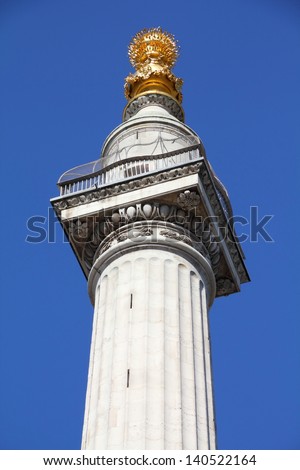 London, United Kingdom - Monument to the Great Fire of London