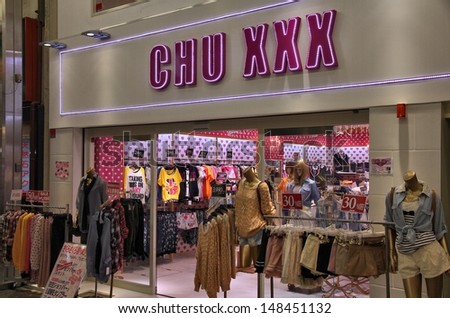 KYOTO, JAPAN - APRIL 19: Chu XXX clothes store on April 19, 2012 in Kyoto, Japan. Chu XXX is an emerging modern apparel brand created in 2005. It has 44 single brand stores as of 2013.