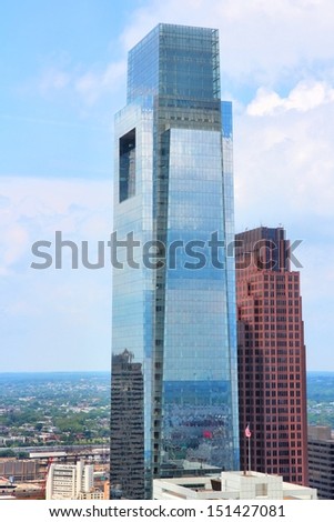 Philadelphia - June 11: Comcast Center Building On June 11, 2013 In Philadelphia. As Of 2012 The 297m Tall Skyscraper Is The Tallest Building In Philadelphia And 15th Tallest In The Us.