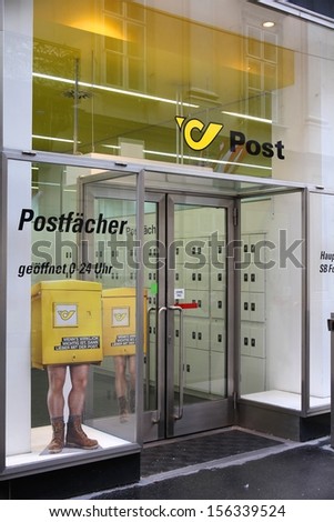 VIENNA - SEPTEMBER 5: Austrian post office on September 5, 2011 in Vienna. Osterreichische Post (Austrian Post) employs 24,970 people and had 2.351 billion EUR revenue in 2011.