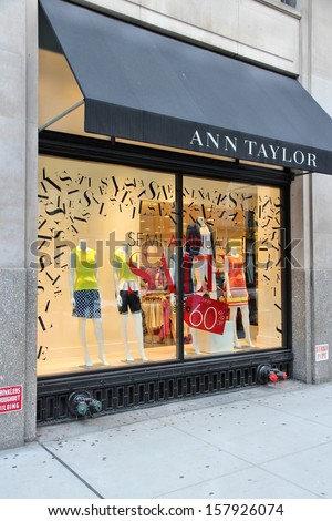 NEW YORK - JULY 3: Ann Taylor fashion store on July 3, 2013 in 5th Avenue, New York. As of 2012 Ann Taylor had 981 stores under brands Ann Taylor and Loft.