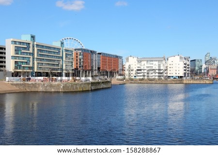 Liverpool - city in Merseyside county of North West England (UK). Wapping Dock, part of UNESCO World Heritage Site.