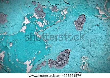 Old wall background - city building decay texture. Urban decline pattern with peeling paint.
