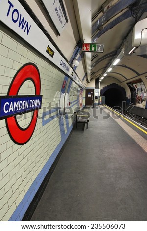 LONDON, UK - MAY 15, 2012: Camden Town underground station in London. London Underground is the 11th busiest metro system worldwide with 1.1 billion annual rides.