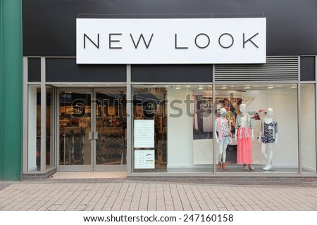 BIRMINGHAM, UK - APRIL 19, 2013: New Look fashion store in Birmingham, UK. New Look is a British high street fashion retailer with 1,160 stores worldwide (2014).