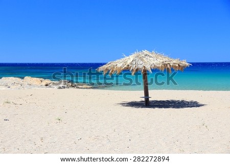 Coast of Crete island in Greece. Beach in Paleochora (also known as Palaiochora).
