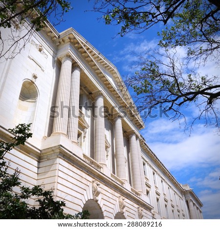 Washington DC, capital city of the United States. Government building - Russell Senate Office Building.
