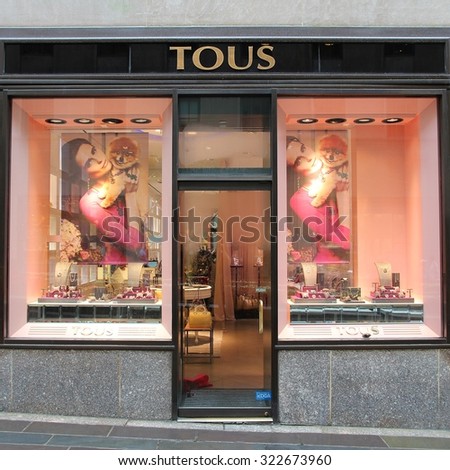 NEW YORK, USA - JULY 1, 2013: Tous jewelry store in New York. Tous exists since 1920 and had 305 million EUR in revenue in 2009.