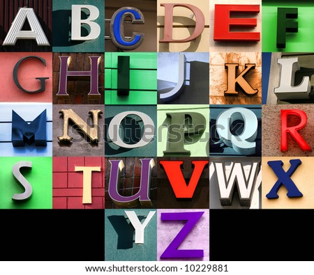 collage of letters