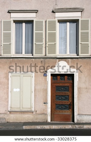 Old architecture detail in Chartres, France. French town.