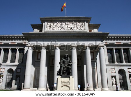 Famous Prado museum in Madrid, Spain. Classical architecture.