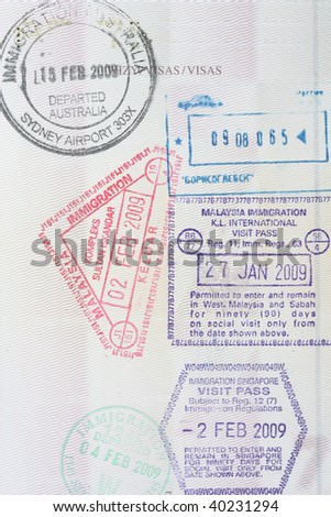 Singapore Passport Picture on From Singapore  Australia  Malaysia Immigration In A Polish Passport