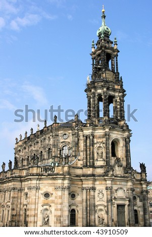 Hofkirche or Cathedral of Holy Trinity - baroque church in Dresden, Sachsen, Germany