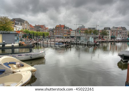 Architecture on Hdr Photo Of Haarlem Netherlands Water Canal And Old Architecture