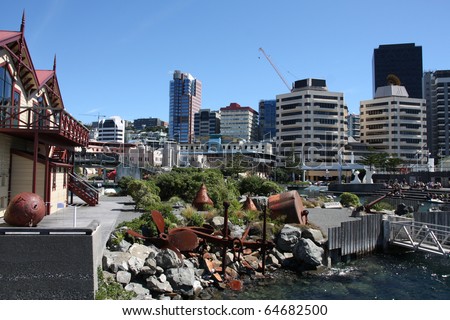 Wellington, capital city of New Zealand. The Lagoon - open public area in the centre.