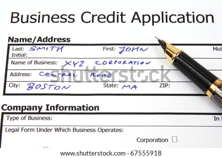 Generic Business Credit Application Template