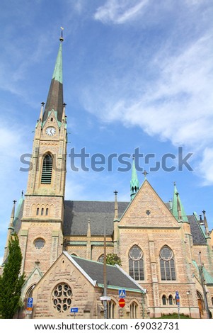 Stockholm, Sweden. Church of Oscar (Oscarskyrkan), old religious architecture.