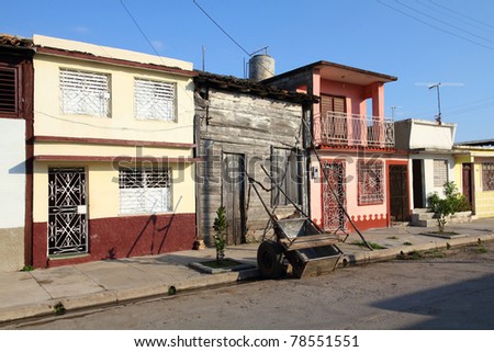 Cuba - colonial town architecture. Old town is a UNESCO World Heritage Site.