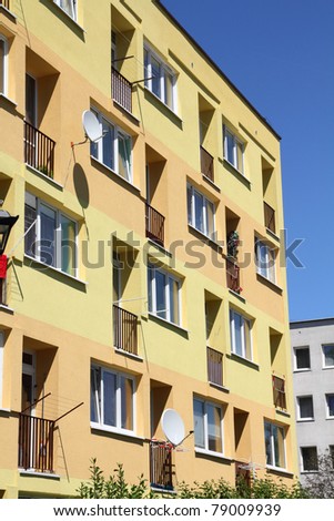 Poland - generic contemporary apartment building in Krzeszowice