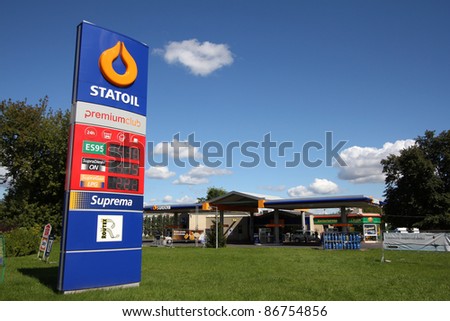 GRUDZIADZ, POLAND - SEPTEMBER 4: Statoil gas station on September 4, 2010 in Grudziadz, Poland. According to Fortune magazine, Statoil was 13th largest oil company worldwide in 2010.