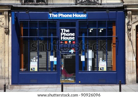 PARIS - JULY 24: Phone House store on July 24, 2011 in Paris, France. Company known as The Carphone Warehouse in the UK, is Europe\'s largest mobile phone retailer, with over 1,700 stores across Europe