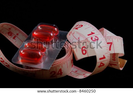 Diet pills and a tape measure