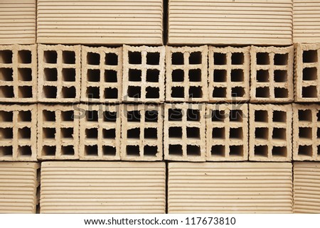 Brick work,detail of construction bricks