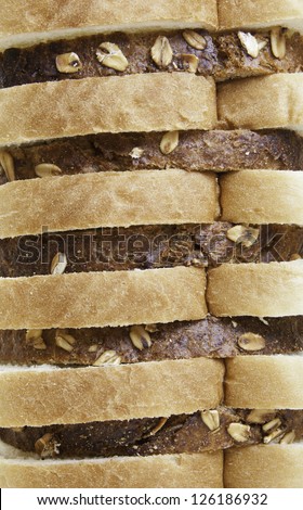 Dietetic bread vegetarian detail of bread, healthy food, staple food
