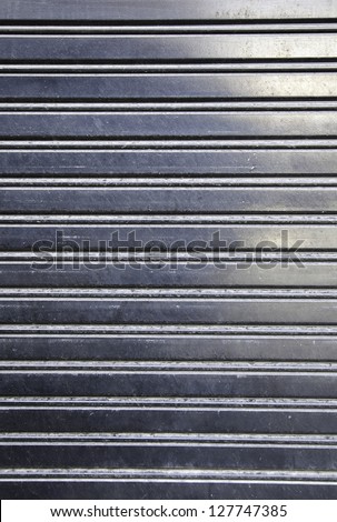 Metal railings, metal camera detail, material protection in the city